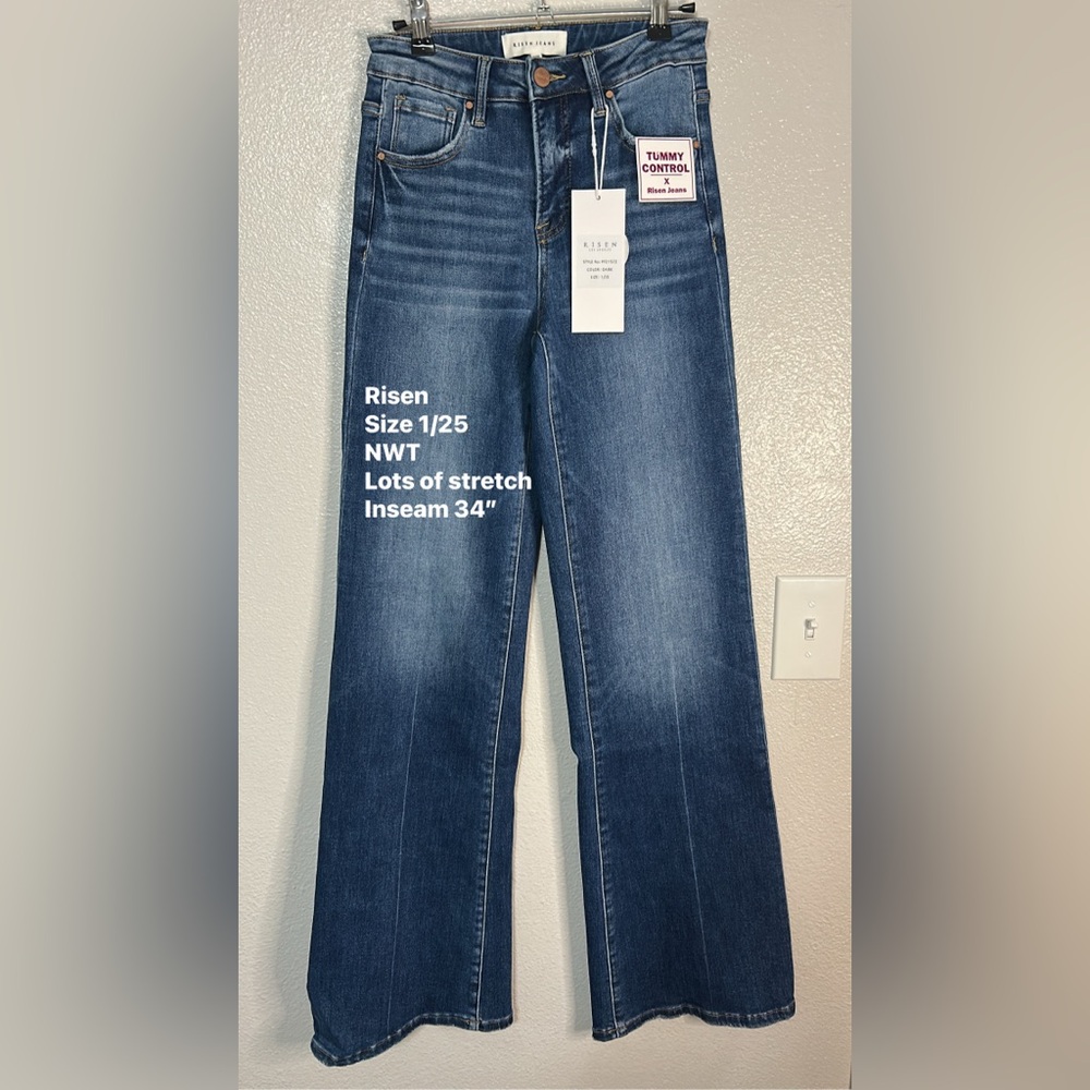 Risen Women's Wide Leg Jeans in Deep Blue